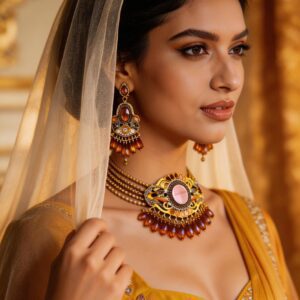 Golden Amber Bridal Jewelry Set