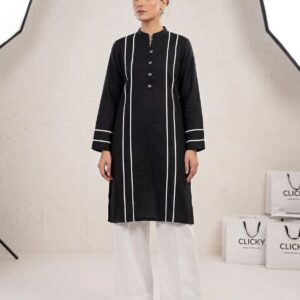 Beautiful Black Printed Kurta