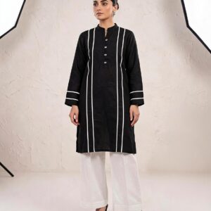 black white striped kurti set for women
