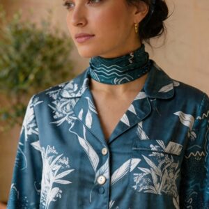 Teal Botanical Co-Ord Set