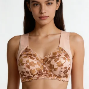 Comfort Nude Floral Lace Wireless Bra