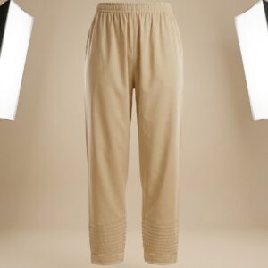✨ Chic Beige Pleated Hem Trousers – Everyday Grace by Trendsya ✨